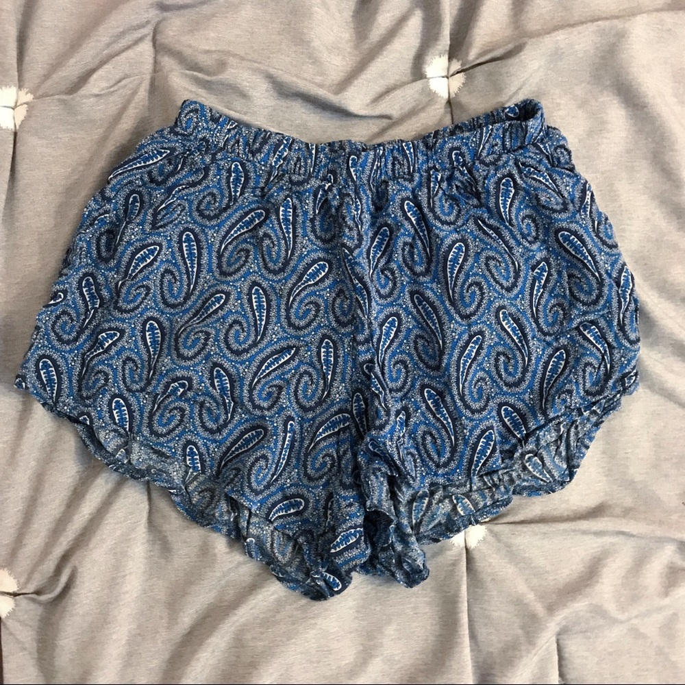 Brandy Melville blue Aztec shorts